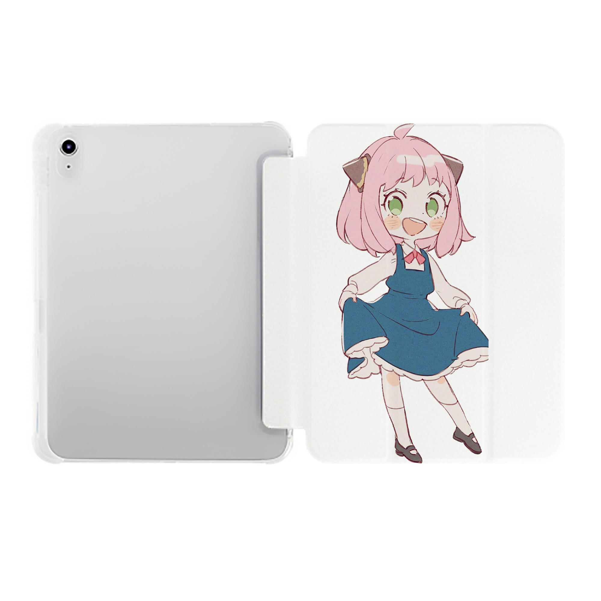 （画像用） SPY×FAMILY间谍家家酒 IPad ケース ペン収納付き 三つ折りスタンド PUレザー×シリコン 対応機種9.5/10.5/10.9インチ
